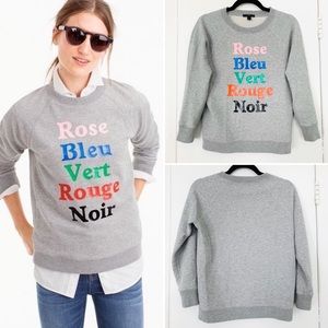 ⚡️SALE⚡️J. Crew French Colors Graphic Sweatshirt